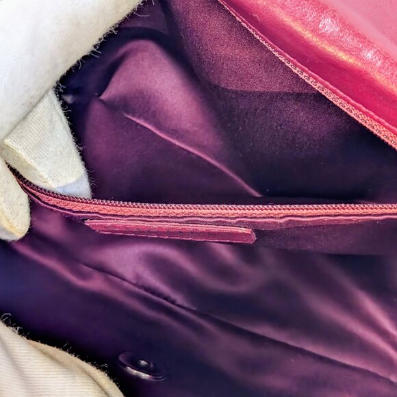 Chanel Burgundy Crystal Embellished Rectangular Classic Mini Flap Bag - Picture 15 of 16